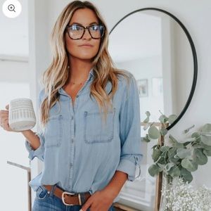 Chambray Button-Up
